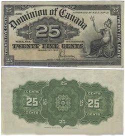 1900 -  1900 25-CENT NOTE, SAUNDERS