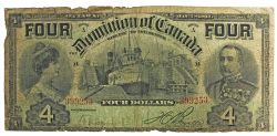 1902 -  1902 4-DOLLARS NOTE, VARIOUS/BOVILLE (G)