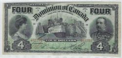 1902 -  1902 4-DOLLARS NOTE, VARIOUS/BOVILLE (VG)
