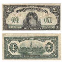 1917 -  1917 1-DOLLAR NOTE, BOVILLE (VG)