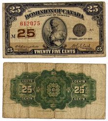 1923 -  1870 25-CENT NOTE, CAMPBELL/CLARK (F)