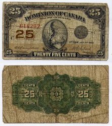 1923 -  1870 25-CENT NOTE, CAMPBELL/CLARK (VG)