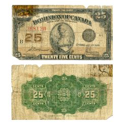 1923 -  1870 25-CENT NOTE, MCCAVOUR/SAUNDERS (AG)