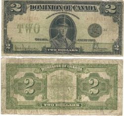 1923 -  1923 2-DOLLAR NOTE, HYNDMAN/SAUNDERS
