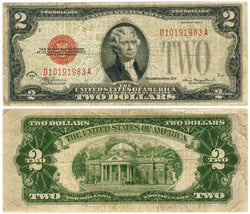 1928 -  1928 2-DOLLAR NOTE OF THE UNITED STATES (VG)