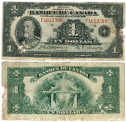 1935 -  1935 1-DOLLAR NOTE, OSBORNE/TOWERS SERIE F (AG)