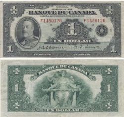 1935 -  1935 1-DOLLAR NOTE, OSBORNE/TOWERS SERIE F