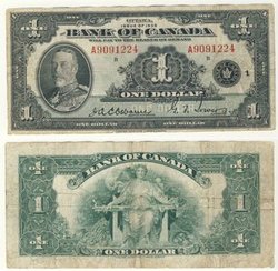 1935 -  1935 ENGLISH 1-DOLLAR NOTE, OSBORNE/TOWERS (F)