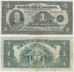 1935 -  1935 ENGLISH 1-DOLLAR NOTE, OSBORNE/TOWERS (VF)