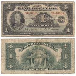 1935 -  1935 ENGLISH 1-DOLLAR NOTE, OSBORNE/TOWERS (VG)