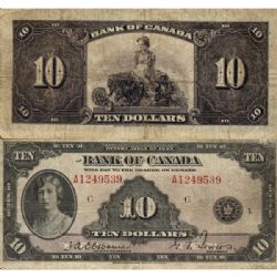 1935 -  1935 ENGLISH 10-DOLLAR NOTE, OSBORNE/TOWERS (F)