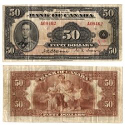 1935 -  1935 ENGLISH 50-DOLLAR NOTE, OSBORNE/TOWERS SERIE A