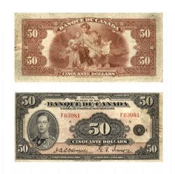 1935 -  1935 FRENCH 50-DOLLAR NOTE, OSBORNE/TOWERS SERIE F
