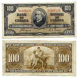 1937 -  1937 100-DOLLAR NOTE, COYNE/TOWERS (EF)