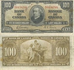 1937 -  1937 100-DOLLAR NOTE, GORDON/TOWERS (F)
