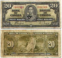 1937 -  1937 20-DOLLAR NOTE, COYNE/TOWERS (VG)