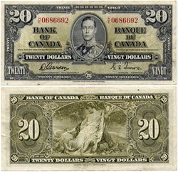 1937 -  1937 20-DOLLAR NOTE, GORDON/TOWERS (EF)