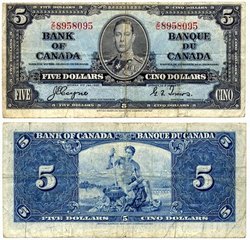 1937 -  1937 5-DOLLAR NOTE, COYNE/TOWERS (F)