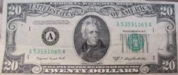 1950 -  1950 20-DOLLAR NOTE OF THE UNITED STATES, SMITH/DILLON, BOSTON (F)