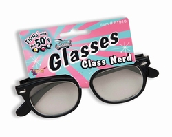 1950 -  CLASS NERD GLASSES - BLACK/CLEAR