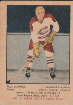 1951-52 -  1951-52 PARKHURST #8 PAUL MASNICK RC