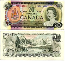 1969 -  1969 20-DOLLAR NOTE, LAWSON/BOUEY (AU)