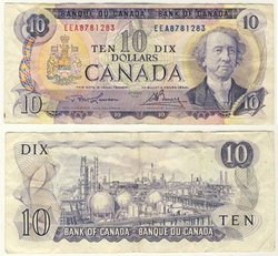1971 -  1971 10-DOLLAR NOTE, LAWSON/BOUEY (F)