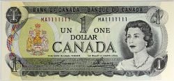 1973 -  1973 1-DOLLAR NOTE, LAWSON/BOUEY - RADAR NOTE: 1 DIGIT 