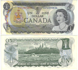 1973 -  1973 1-DOLLAR NOTE, LAWSON/BOUEY (UNC)