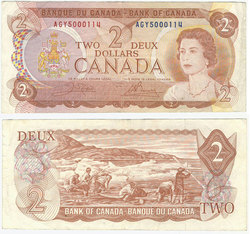 1974 -  1974 2-DOLLAR NOTE, CROW/BOUEY (VF)