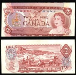 1974 -  1974 2-DOLLAR NOTE, LAWSON/BOUEY - CUT OUT OF REGISTER ERROR NOTE (UP TO 10%) (EF)