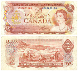 1974 -  1974 2-DOLLAR NOTE, LAWSON/BOUEY (VG)
