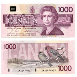 1988 -  1988 1000-DOLLAR NOTE, BONIN/THIESSEN (UNC)
