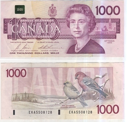 1988 -  1988 1000-DOLLAR NOTE, THIESSEN/CROW (VF)