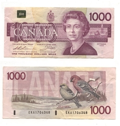 1988 -  1988 1000-DOLLAR NOTE, THIESSEN/CROW (VG)
