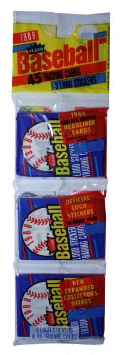 1988 BASEBALL -  FLEER WAX PACK RACK (B24)