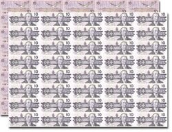 1988 -  UNCUT 10 DOLLARS BANK NOTE SHEET