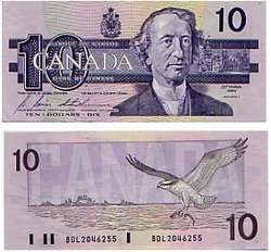 1989 -  1989 10-DOLLAR NOTE, BONIN/THIESSEN (AU)