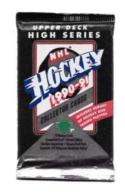 1990-91 HOCKEY -  UPPER DECK NHL HIGH NUMBER - HOBBY PACK