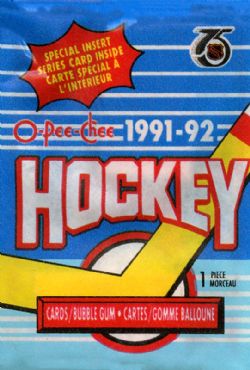 1991-92 HOCKEY -  O-PEE-CHEE PACK