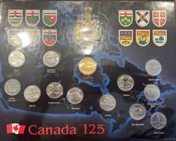 1992 COMMEMORATIVE QUARTERS -  NICKEL 1992 SERIES COINS SET (CIRCULATED) -  1992 CANADIAN COINS