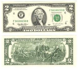 1995 -  UNITED STATES 2-DOLLAR BILL