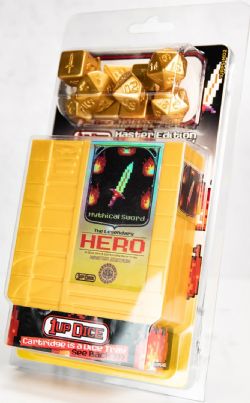 1UP-DICE -  LEGENDARY HERO, RPG DICE SET, MASTER EDITION MYSTICAL SWORD