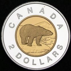 2-DOLLAR -  1996 2-DOLLAR - PIEDFORT VERSION (PR) -  1996 CANADIAN COINS