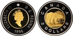 2-DOLLAR -  1996 2-DOLLAR (PR) -  1996 CANADIAN COINS
