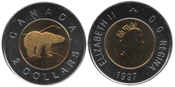 2-DOLLAR -  1997 2-DOLLAR - MAT BEAR - SPECIMEN (SP) -  1997 CANADIAN COINS