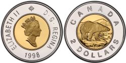 2-DOLLAR -  1998 2-DOLLAR (PR) -  PIÈCES DU CANADA 1998