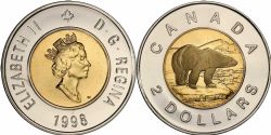 2-DOLLAR -  1998 W 2-DOLLAR - PROOF-LIKE (PL) -  1998 CANADIAN COINS