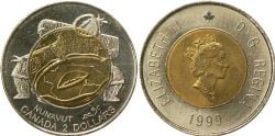 2-DOLLAR -  1999 2-DOLLAR - NUNAVUT (BU) -  1999 CANADIAN COINS