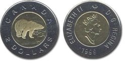 2-DOLLAR -  1999 2-DOLLAR (PL) -  1999 CANADIAN COINS